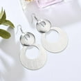 thumbnail image 2 of Dangling Double Disc Earrings in Gold or Silver, 2 of 4