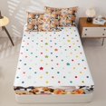 thumbnail image 4 of Homewish Kawaii Puppy Zipper Queen Comforter Set with Fitted Sheet and 2 Pillowcases,Cartoon Pet Dog Theme Zipper Bedding Set,Beige,Polkadot Reversible,4pcs, 4 of 8