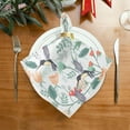 thumbnail image 2 of Coolnut Set of 6 Beautiful Bird in Flower Forest Satin Napkin Square 20 Inches Table Napkins Soft Smooth Decorative Napkins for Wedding Banquet Party Decoration, 2 of 6