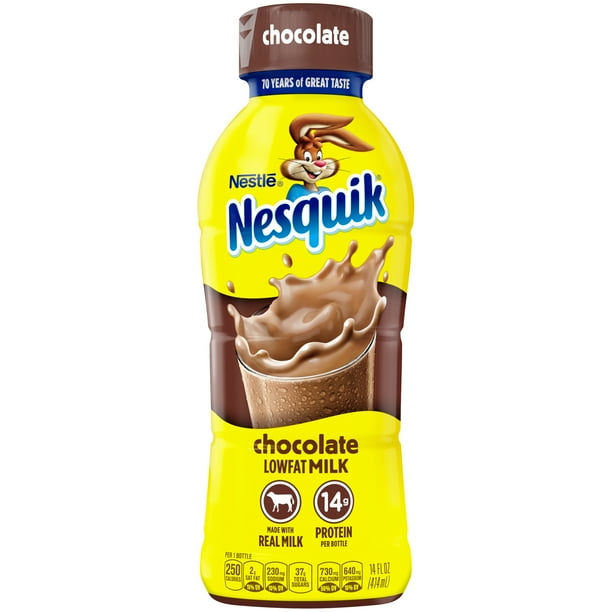 NESQUIK Chocolate Low Fat Milk 14 fl. oz. Bottle