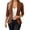 Brown, variant on Women's Dressy Casual Blazer Open Front Office Work Business Lightweight Eyelet Embroidery Crop Suit Blazers