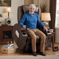 thumbnail image 2 of Vineego Power Lift Recliner Chair PU Leather for Elderly with Massage,Brown, 2 of 8