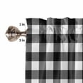 thumbnail image 5 of Half Window Curtain 36 Inches Long, Black White Plaid Window Treatment Curtain Drapes, Modern Simple Buffalo Check Gingham Small Tier Curtains for Bathroom Over Sink, 27.5"x36", 2 Panels, 5 of 7