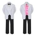thumbnail image 2 of 5-7pc Formal Black White Suit Set Coral Bow Necktie Vest Boy Baby Sm-20 Teen, 2 of 3