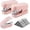 Pink, variant on Mini Stapler with Staples, Pink Stapler Set Includes Two Small Staplers, One Staple Remover, 2000 Standard Staples - Cute Staplers for Desk with Non-Slip Base, Lock Design - Pink Ribbon