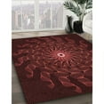 thumbnail image 3 of Ahgly Company Machine Washable Indoor Rectangle Transitional Dark Scarlet Red Area Rugs, 7' x 9', 3 of 7