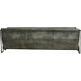 thumbnail image 4 of Woven Paths Metal Trough Container with Distressed Zinc Finish, 4 of 7
