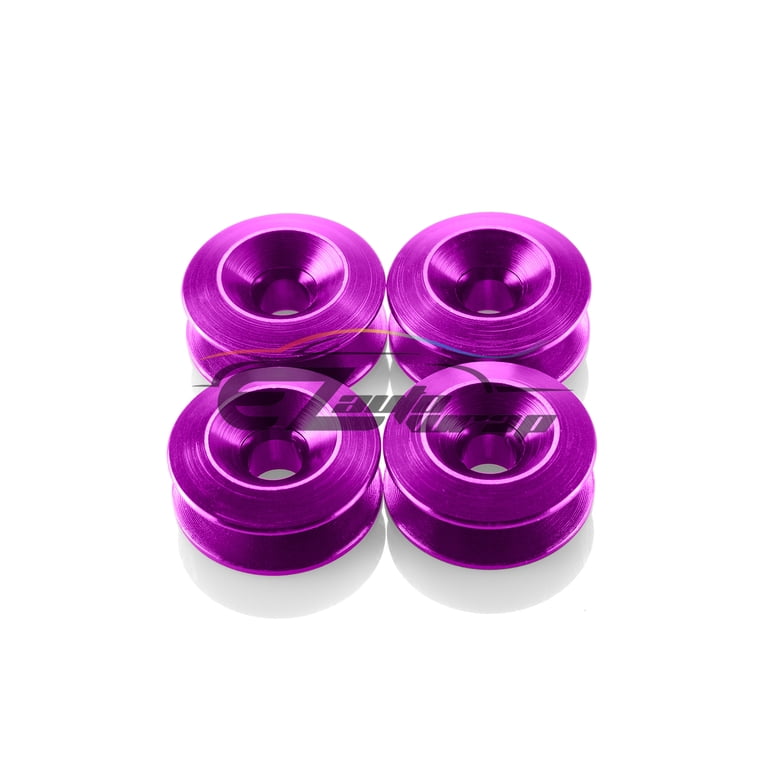 2x Carbon Fiber Look Quick Release Fasteners - Universal For Bumper, Trunk, Fender (Aluminum)