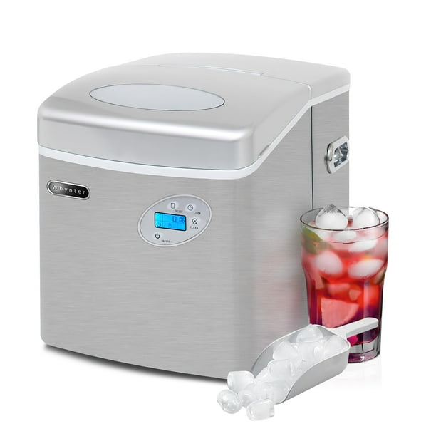 Máquina de hielo Whynter IMC-491DC portátil de acero inoxidable de 22 kg