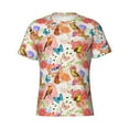 thumbnail image 3 of Naloa Flowers And Birds Watercolor Men's T-Shirt Sport T-shirt Men's Basic Tee Casual Men's Shirt, Round Neck, Short Sleeves - Large, 3 of 5