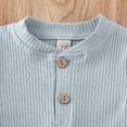 thumbnail image 3 of Qiylii Baby Ribbed Outfit Short Sleeve O Neck Romper+Drawstring Shorts,0-24M, 3 of 8