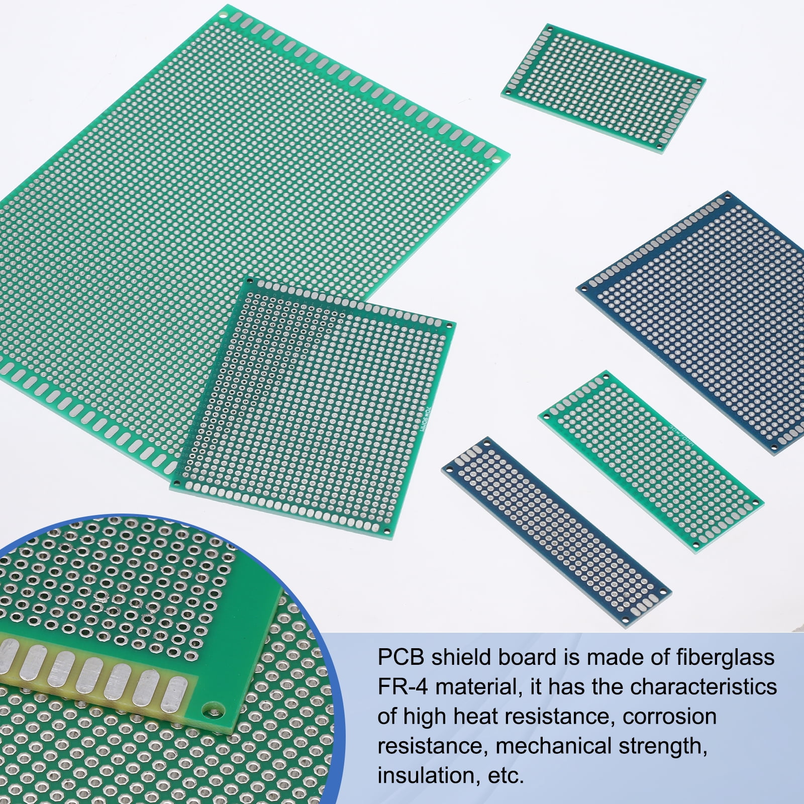 Uxcell 3Pcs Breadboard Solderable 300mm x 180mm Green Circuit PCB Board Double Sided Tin-Plated PCB Prototype Board for Electronics Prototyping, DIY Circuits Projects