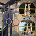 thumbnail image 2 of Swing Gymnastic Rings,4pcs Play Sets Playground Equipment ,black, 2 of 2