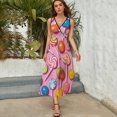 thumbnail image 3 of Candy Pattern Rainbow Lollipop Sleeveless Dress Summer Women Clothes Dress for Pregnant Women Dresses, 3 of 9