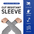 2 Pairs Cut Resistant Sleeves Thin Arm Protectors Arm Guard for Thin