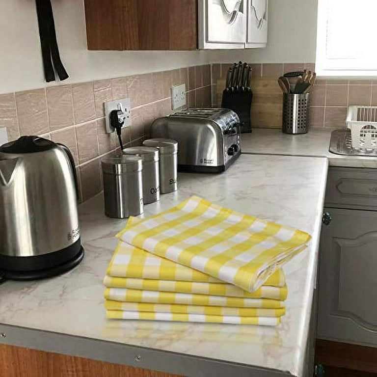  Urban Villa Kitchen Towels Set of 6 Buffalo Checks
