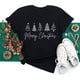 thumbnail image 1 of Ropa Kawaii de Feliz Navidad para mujer, camisa con estampado de patas de perro, camisetas negras de manga corta para mujer, camiseta de Navidad para mujer 2023, 1 of 5