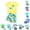 /c27Yellow59, variant on Boys Swimwear Coconut Tree Surfboard Print Swim Trunks Short Sleeve Shirt Relaxed Vacation Bathing Suit,Yellow,2-3 Years