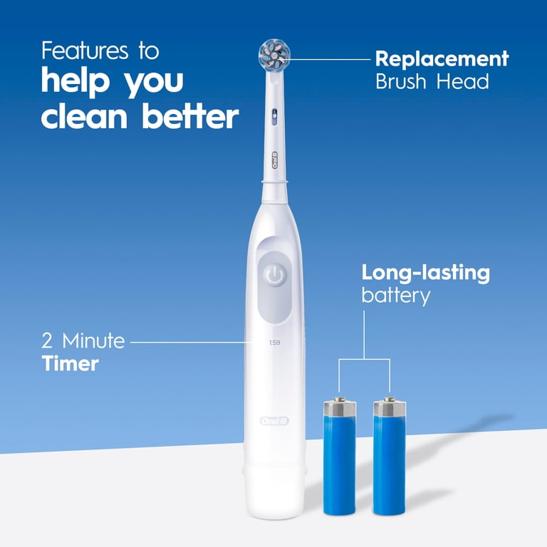 Oral-B, Toothbrush, Pro 100 Gum Care, Battery Powered White