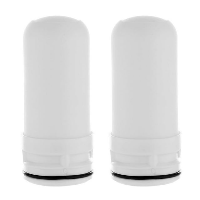 GROWTH TANK 2pcs Ceramic Faucet Water Purfier Cartridge Washable for Home Kitchen White