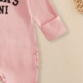 thumbnail image 5 of CAUYDY Newborn Baby Girls Romper Outfits Letter Daddy's Girl Print Ruffle Jumpsuit Bodysuit Fall Winter Clothes(L101-Light Pink,0-3 M), 5 of 7