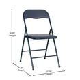 Flash Furniture Vinyl 5Pcs Folding Game Table and Chair Set, Navy