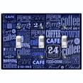 thumbnail image 1 of Metal Light Switch Wall Plate Outlet Cover (Coffee Shop Cafe Restaurant Sign Blue White - Triple Toggle), 1 of 2