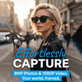thumbnail image 2 of Smart Camera Glasses Featuring An 8MP Ultra-wide-angle Camera,  AI Voice Control, 8 Hours Of Immersive Audio Playback, Wi-Fi And Bluetooth 5.3, And Support for Type-C Charging W, 2 of 8