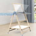 thumbnail image 7 of LENNYSTONE Kids Art Easel, 28-39 inch Adjustable Magnetic Wood Dry Erase Board and Chalkboard Set, 7 of 7