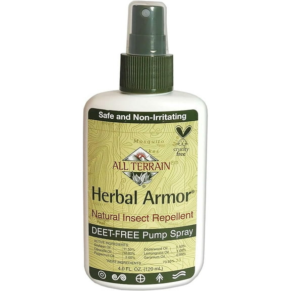 All Terrain Herbal Armor Natural DEET-free Insect Repellent, Pump Spray, 4 Ounce