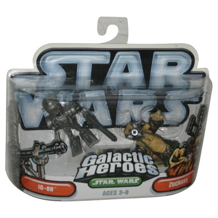 Star Wars Galactic Heroes (2004) IG-88 & Zuckuss Hasbro Figure Set - (Damaged Packaging)