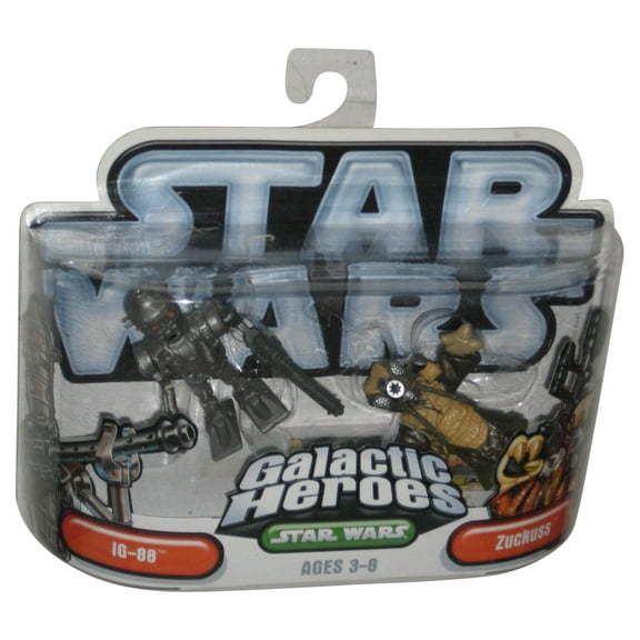 Star Wars Galactic Heroes (2004) IG-88 & Zuckuss Hasbro Figure Set - (Damaged Packaging)