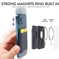 thumbnail image 4 of 1 soporte para tarjetas para la parte posterior del teléfono para cartera magnética de silicona MagSafe compatible con iPhone 12 Series, 4 of 8