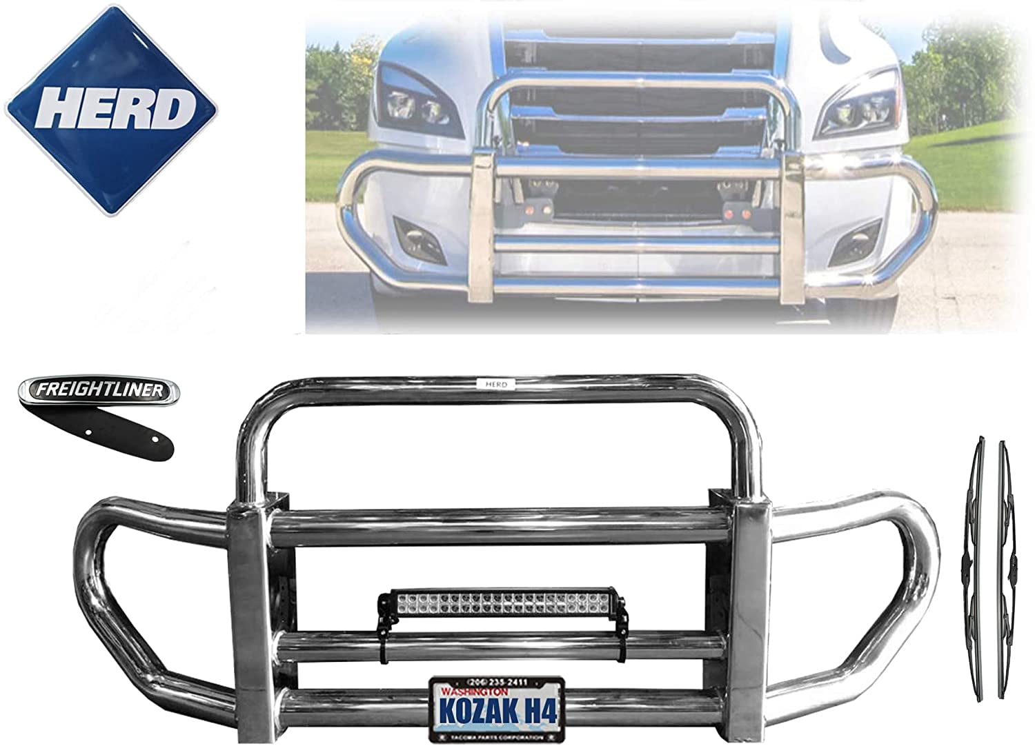 Peterbilt 579 Frontal Semi Truck Bumper Guard Deer Grill Guard Moose