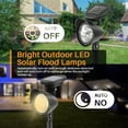 thumbnail image 6 of VIIWII Solar Lights Outdoor LED Landscape Spotlights for Garden Walkway Yard Porch Pool 2 Packs, 6 of 7