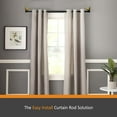 thumbnail image 4 of 3/4" Diameter Farmhouse Single Window Treatment Curtain Rod, Gold Bird Finials (28"-48", Black Rod), 4 of 10