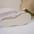 thumbnail image 4 of Xdegoge Espadrille Platform Sandals for Women Wedge Slides Slip On Peep Toe Cute Knotted Bowknot Decor Jute Sole Casual Summer Vacation Walking Footwear, 4 of 9