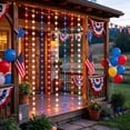 thumbnail image 5 of 4th of July Decorations - Patriotic Star Streamers Banner Garland Glitter,Adjustable Light Mode and with Remote Control for Independence Day,Veterans Day,Memorial Day(9.84 Ft), 5 of 8