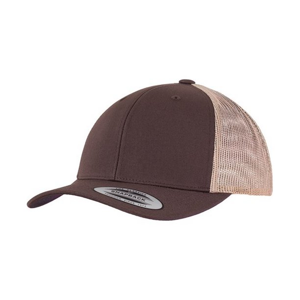 Flexfit - Gorra Retro Dos Tonos para Adultos Unisex (Marrón, Caqui)