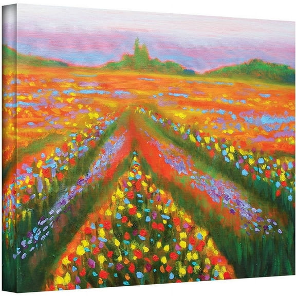 ArtWall Susi Franco "Floral Landscape" Gallery-wrapped Canvas