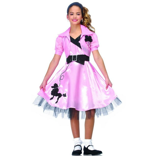 Hop Diva Pink Black 50S Poodle Party Dress Girls Halloween Costume ...