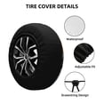 thumbnail image 2 of Susaid Vibrant Butterfly And Sunflowers Print Tire Covers,Waterproof Anti-UV Snow Sun Rain Tire Covers for RV,Truck, SUV, Trailer, Camper-14 inch, 2 of 6