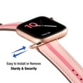 thumbnail image 5 of WFEAGL iWatch Series Design Bicolor Leather Apple Watch Strap 45mm 44mm 42mm Pink Rose Gold, 5 of 6