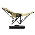 thumbnail image 4 of Tumbona de Camping, Silla Portátil Ajustable para Exteriores con Estructura de Acero Resistente Y Reposapiés Extraíble para Jardín, Playa, Patio Y Exc Caqui, 4 of 8