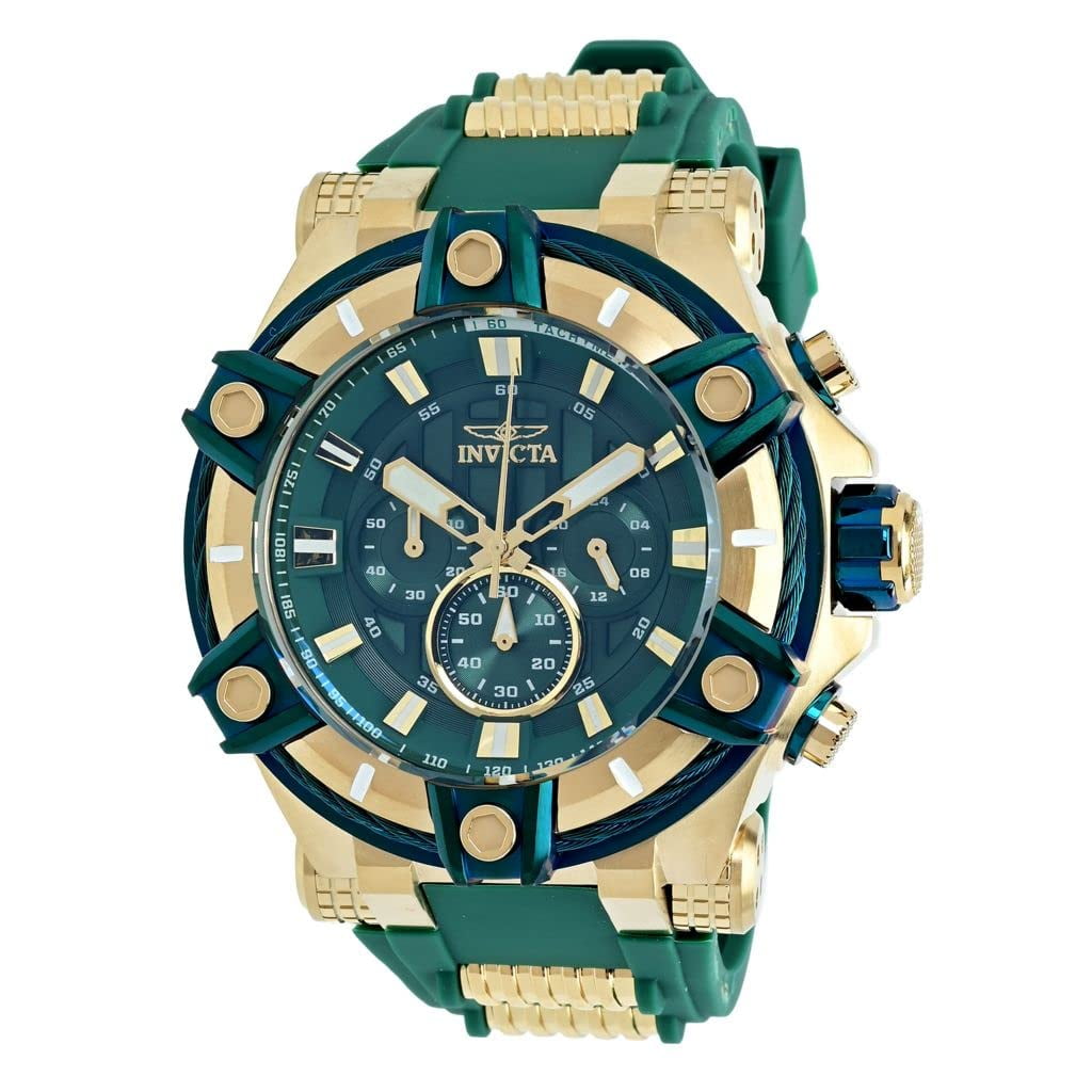 Invicta Bolt Men's Watch - 52mm. Green. Gold (43758) - Walmart.com