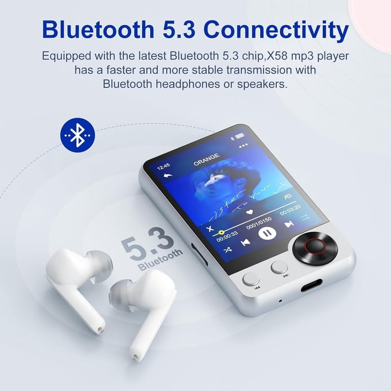 64GB MP3 Player with Bluetooth, joliker 2.4