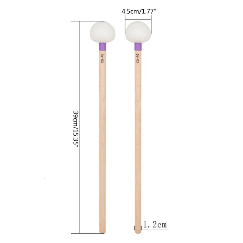 CEORPER 1 Pair Timpani Drum Stick Felt Drumstick Hammer Percussion Band Stick