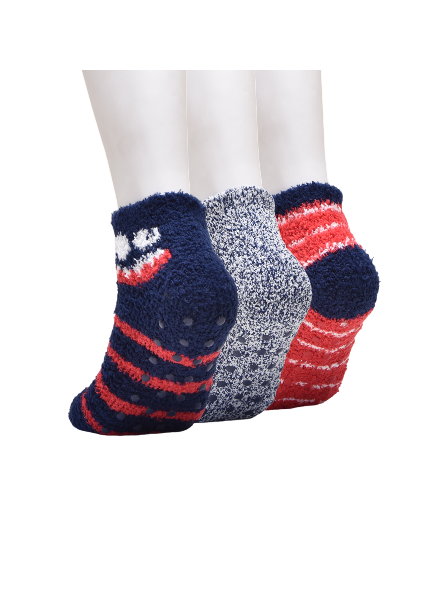 Wonder Nation Boys Funny Face Icon Cozy Ankle Socks, 3-Pack, Size S, Shoe Sizes 4-8.5