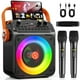 thumbnail image 1 of Bocina JYX, Bocina Bluetooth Portátil para Fiestas con 2 Micrófonos Inalámbricos, Altavoz Bluetooth con luces DJ y ajuste de eco para exteriores, 1 of 8