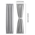 thumbnail image 2 of French Door Curtains – Rod Pocket Thermal Blackout Curtain for Doors with Glass Window, Kitchen and Patio Doors for Privacy, 52 X 72 Inches Long, 1 Curtain Panel with Tieback, Light Gray, 2 of 9